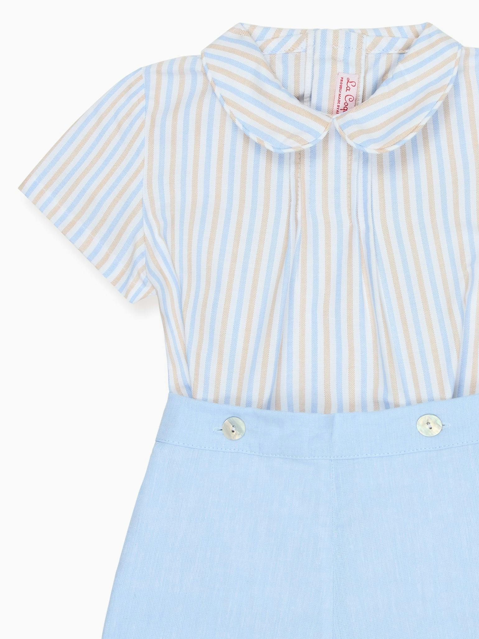 Caramel Stripe Mattia Baby Boy Set