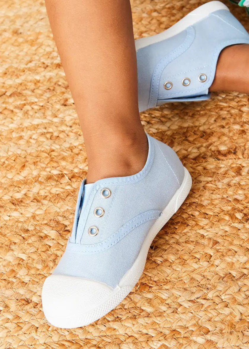 Canvas Plimsolls in Blue (20-37EU)