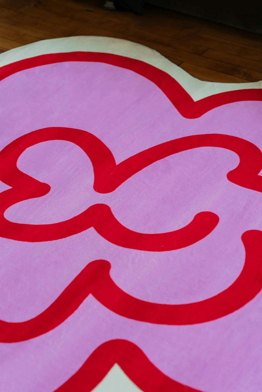 Funky Flower Shaped Irregular Rug by Shayla Goethe