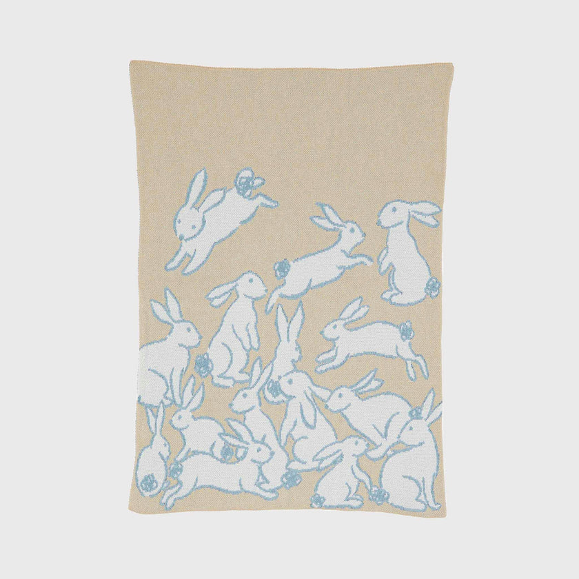 Baby Cotton Knit Blanket - Rabbits