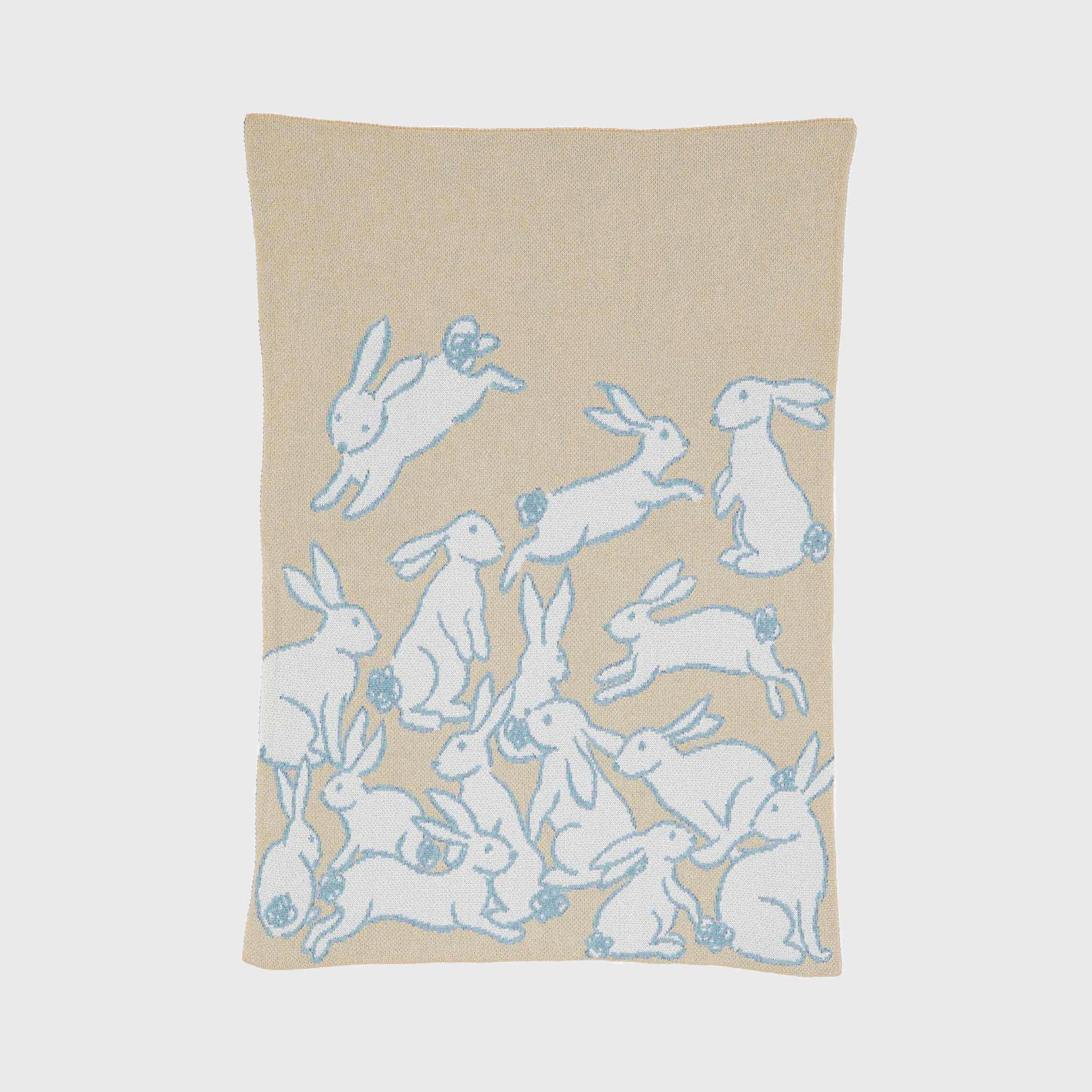 Baby Cotton Knit Blanket - Rabbits