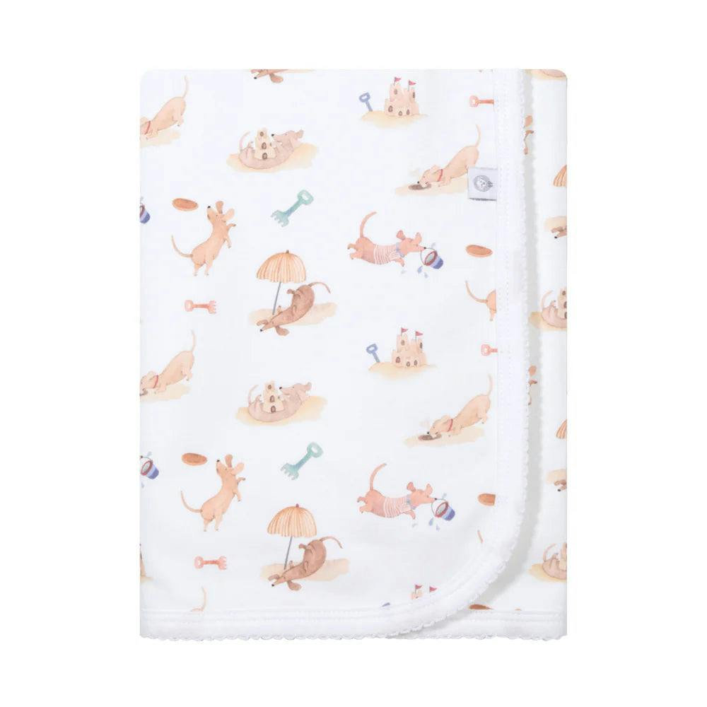 Beach Dogs Pima Cotton Baby Blanket