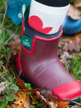 Plum Natural Rubber Ankle Rain Boots, Purple