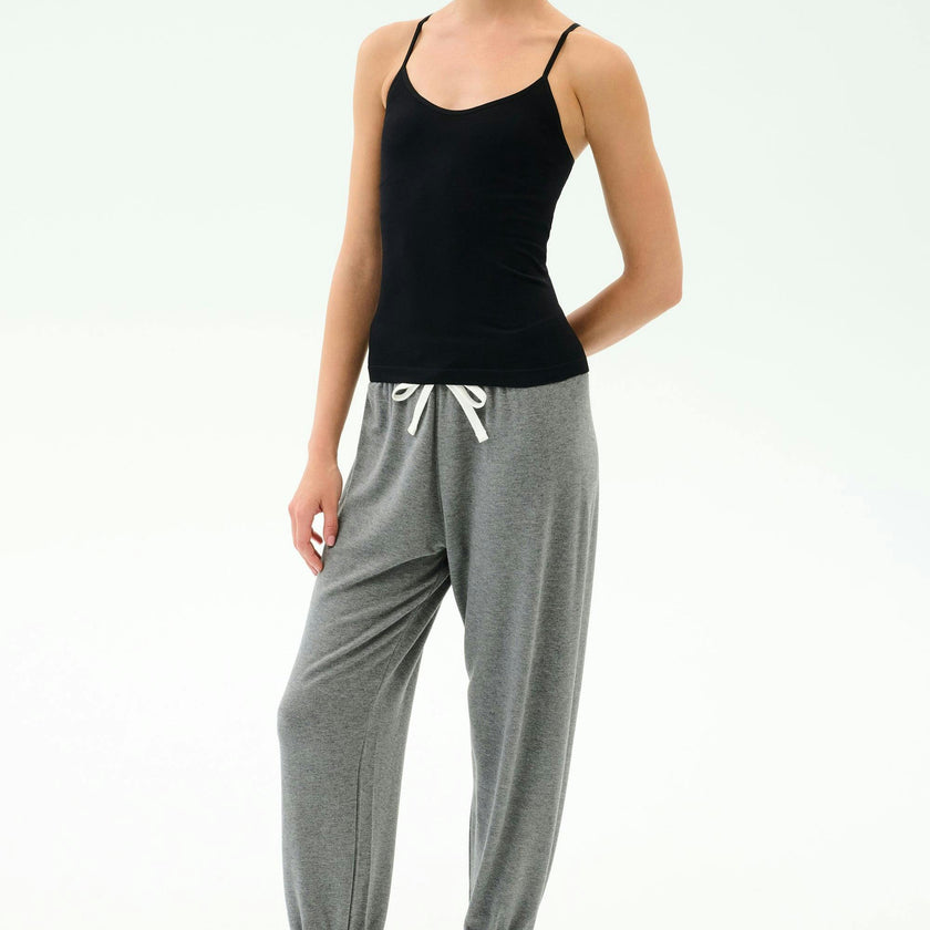 Loren Seamless Waist Length Tank - Black