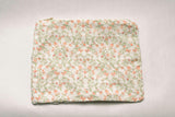 Apricot Meadow Timeless Floral Ruffle Zipper Pouch Lilac Vine Scroll