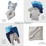 SNUGGLE + SHAKE - Baby Lovey Security Blanket Toy and Rattle Set