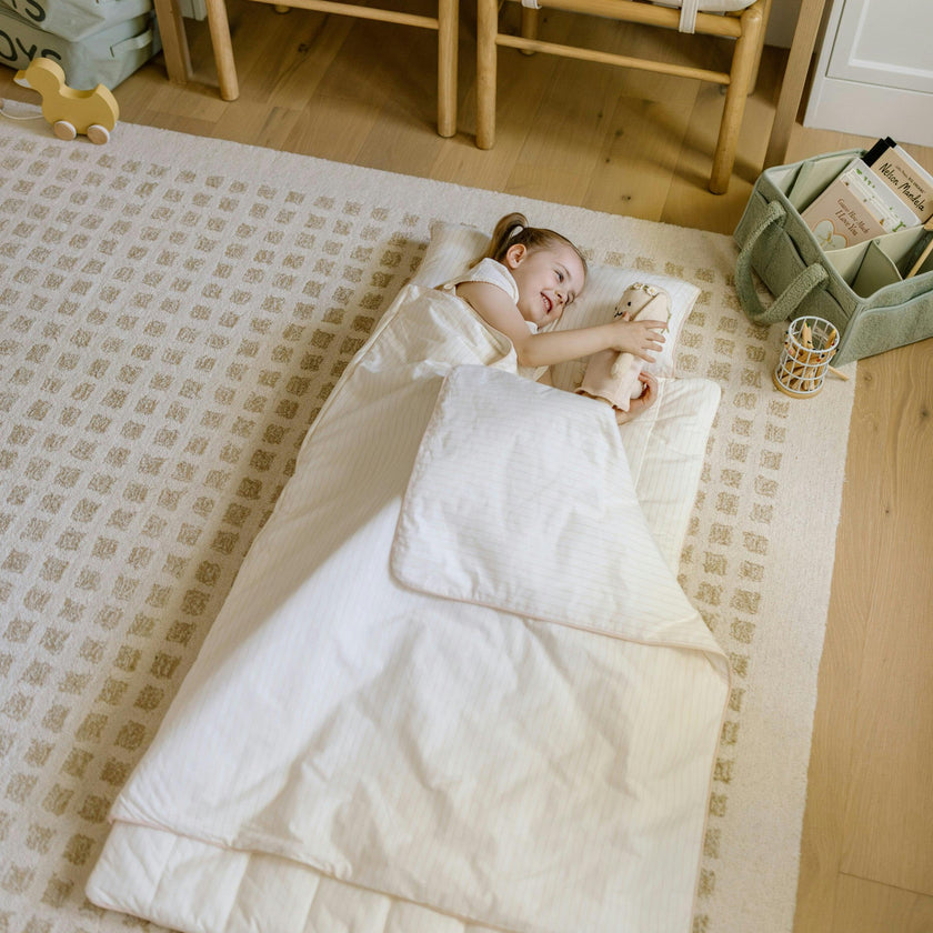 [NEW] XL Organic Nap Mat- Pink Stripe