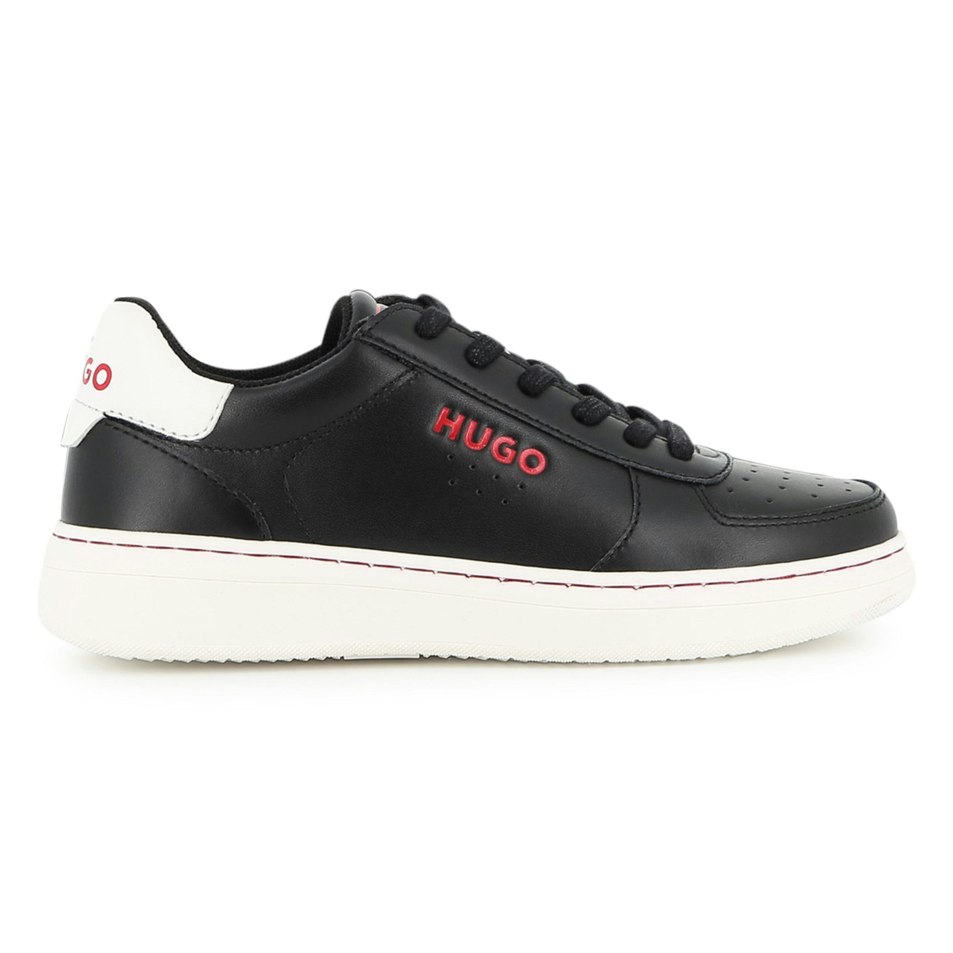 Black Leather Sneakers
