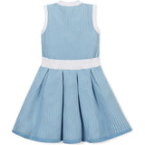 Organic Button Front Tank Sweater Dress, Blue