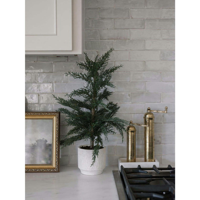 2' Faux Cedar Tree, Set of 2