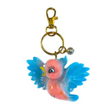 BLUE BIRD BAG / KEY CHARM