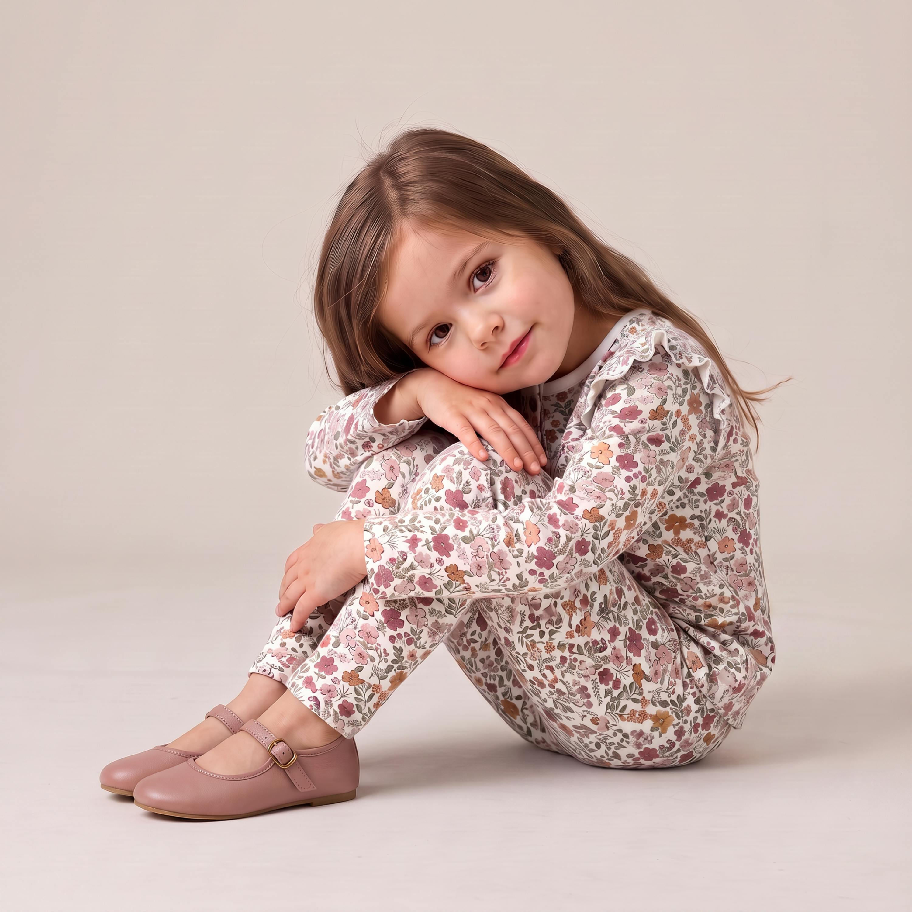 Organic Legging Set of 2 - Woodland Sprig + Taupe