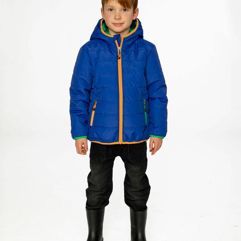 Quilted Mid-Season Jacket Royal Blue