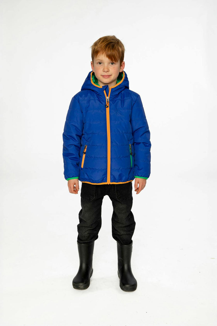 Quilted Mid-Season Jacket Royal Blue