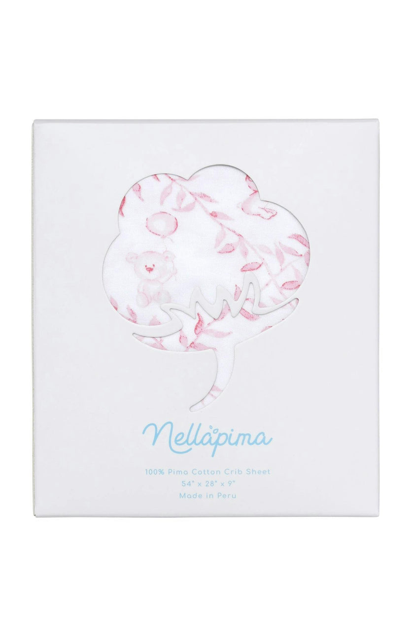 Pink Bears Trellace Crib Sheets