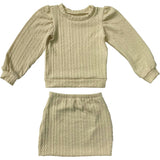 Kids Crochet Sweater And Skirt Set