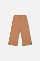 Waffle Flare Leg Pants Caramel Brown