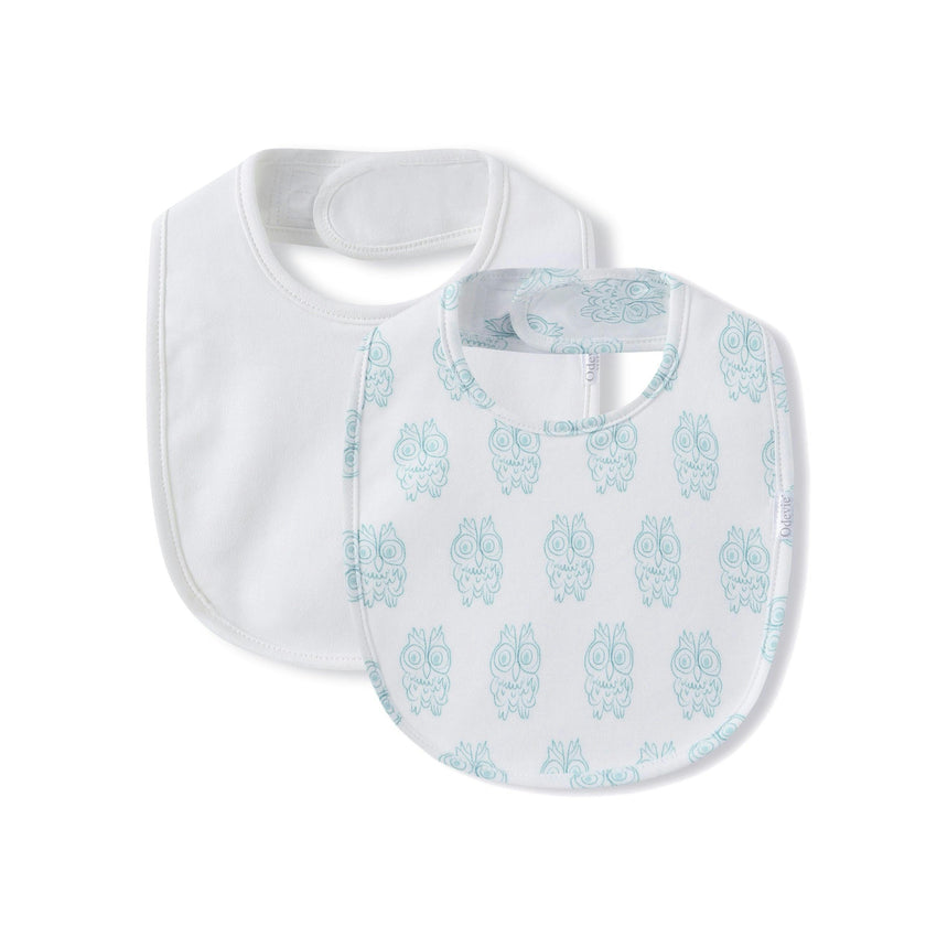 Magnetic Bib 2-Pack - Petite Chouette Green