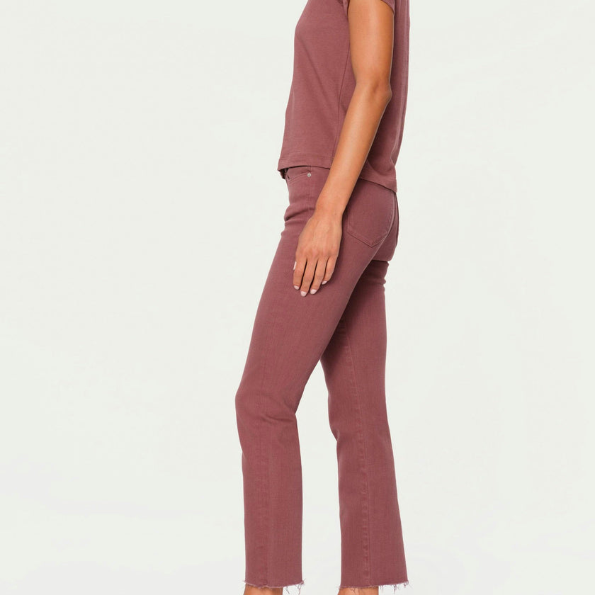 Mara Straight Mid Rise Instasculpt™ Ankle Jeans | Dried Rose