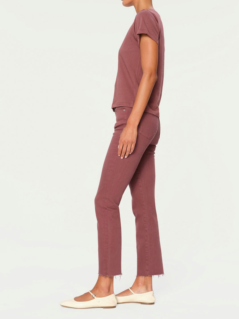 Mara Straight Mid Rise Instasculpt™ Ankle Jeans | Dried Rose