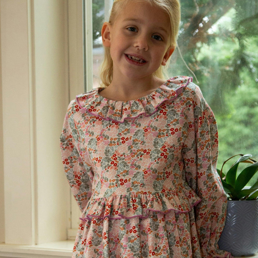 Chloe Ruffle Collar Dress | Pixie Blooms