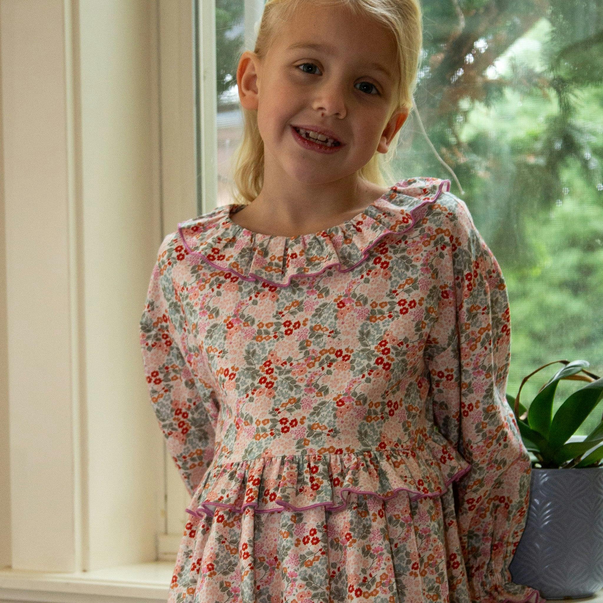 Chloe Ruffle Collar Dress | Pixie Blooms
