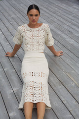 JANA CROCHET SKIRT | IVORY