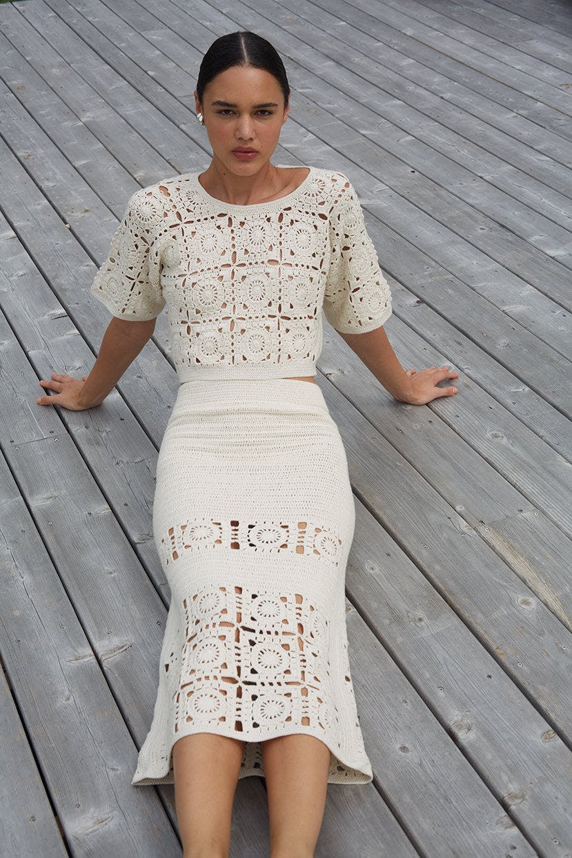 JANA CROCHET SKIRT | IVORY