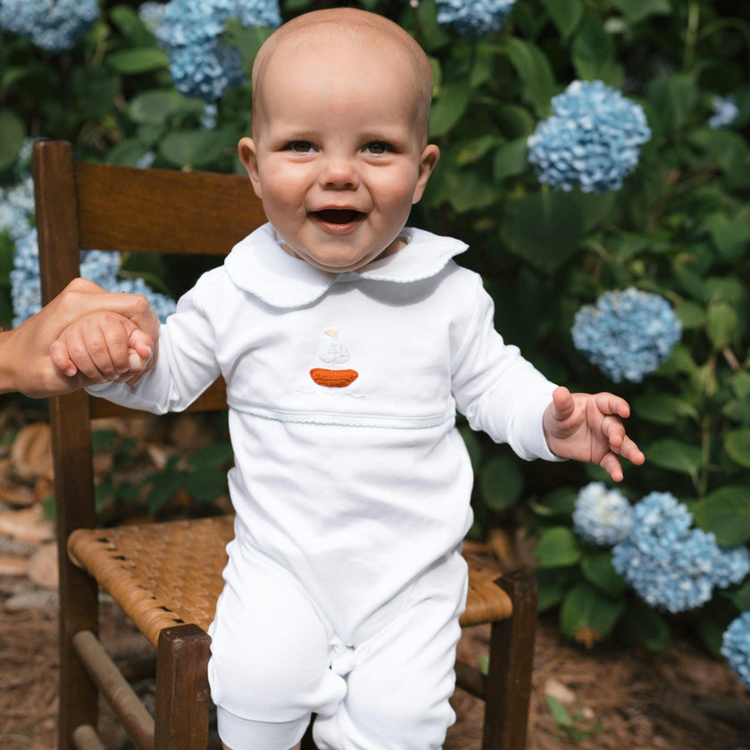 Crochet Playsuit - Sailboat