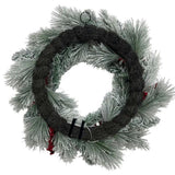26" Flocked Pinecone, Berry & Ornament Wreath Pre-Lit