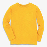 Kids long sleeve slub pocket tee