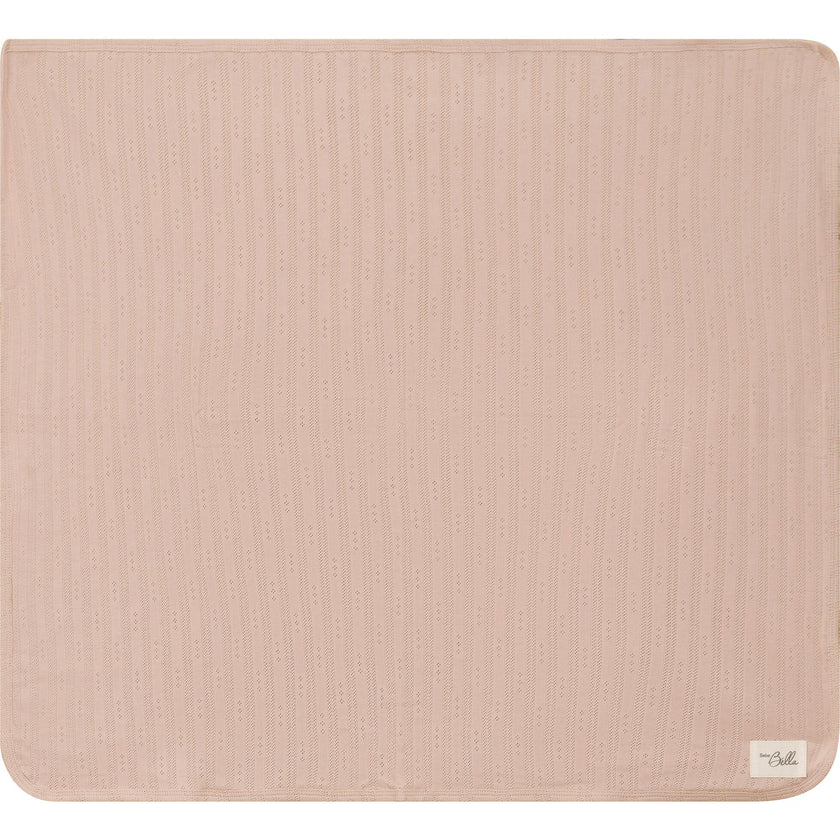 Pointelle Ribbed Blanket Blue Mist