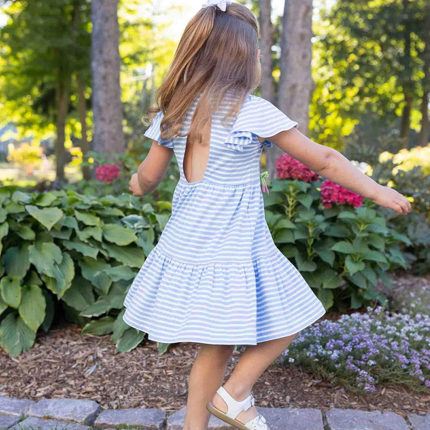 Stripe Knit Dress With Heart Cherries