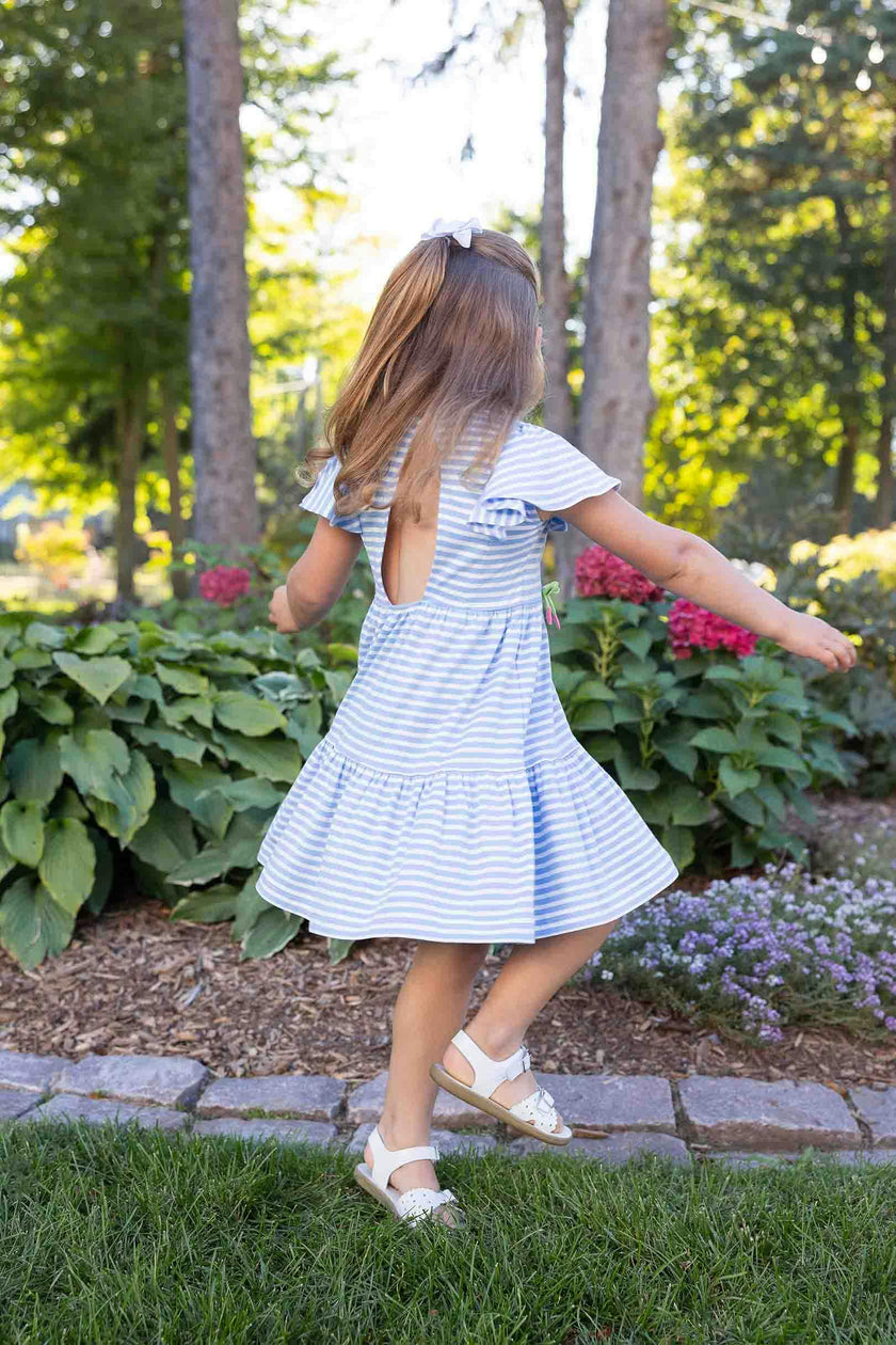 Stripe Knit Dress With Heart Cherries