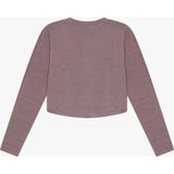 Tenly Rayon Rib Curved Hem L/S Top
