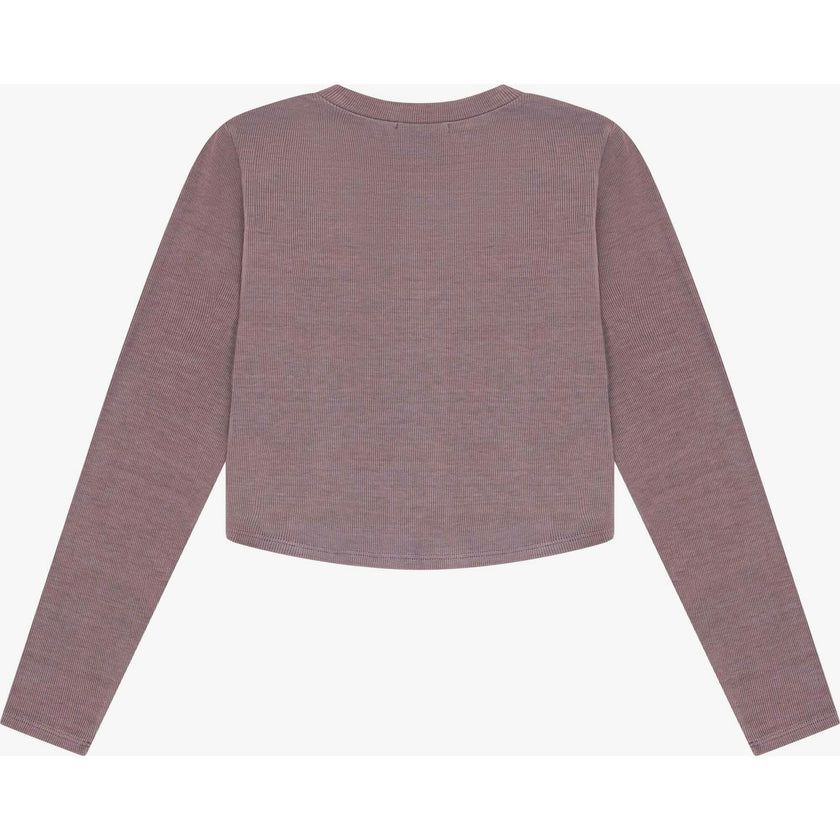 Tenly Rayon Rib Curved Hem L/S Top