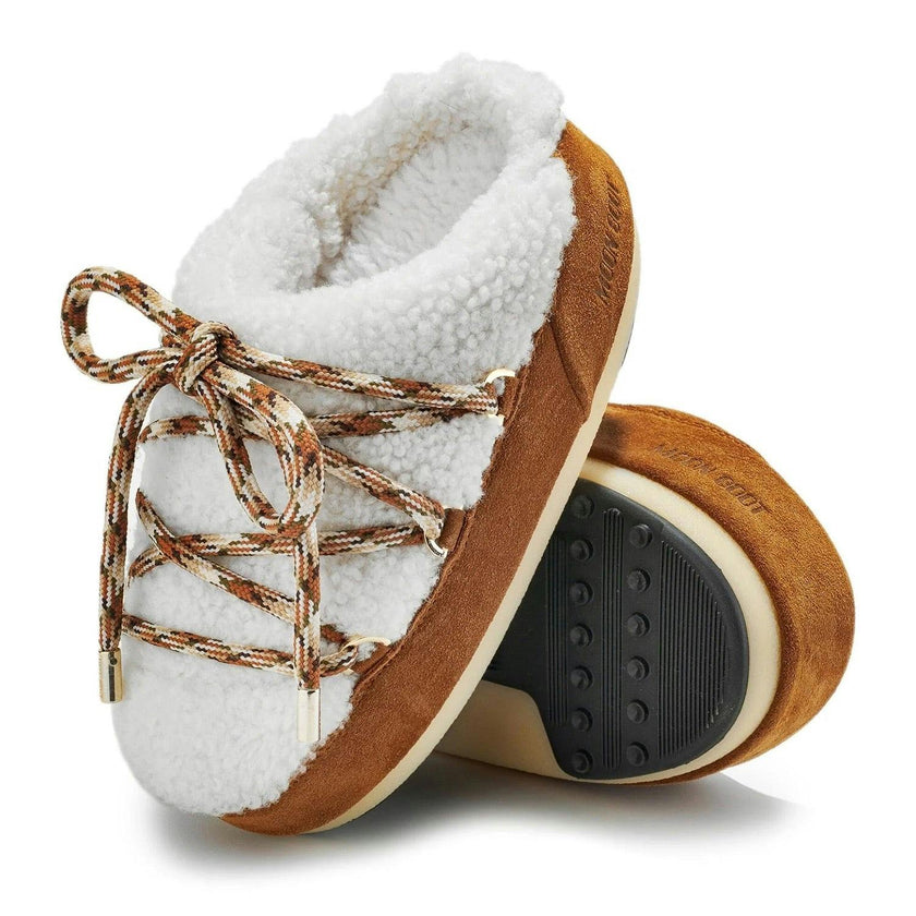 MOON BOOT MULE Shearling Boots - Whiskey