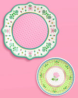 Tea Party Plates - 32 pastel floral plates