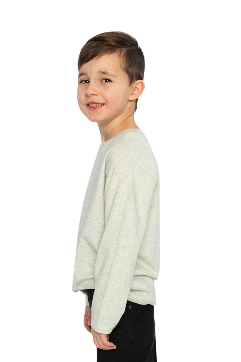 Organic Cotton Long Sleeve T-Shirt Heather Grey