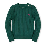 Organic Crew Neck Cable Sweater