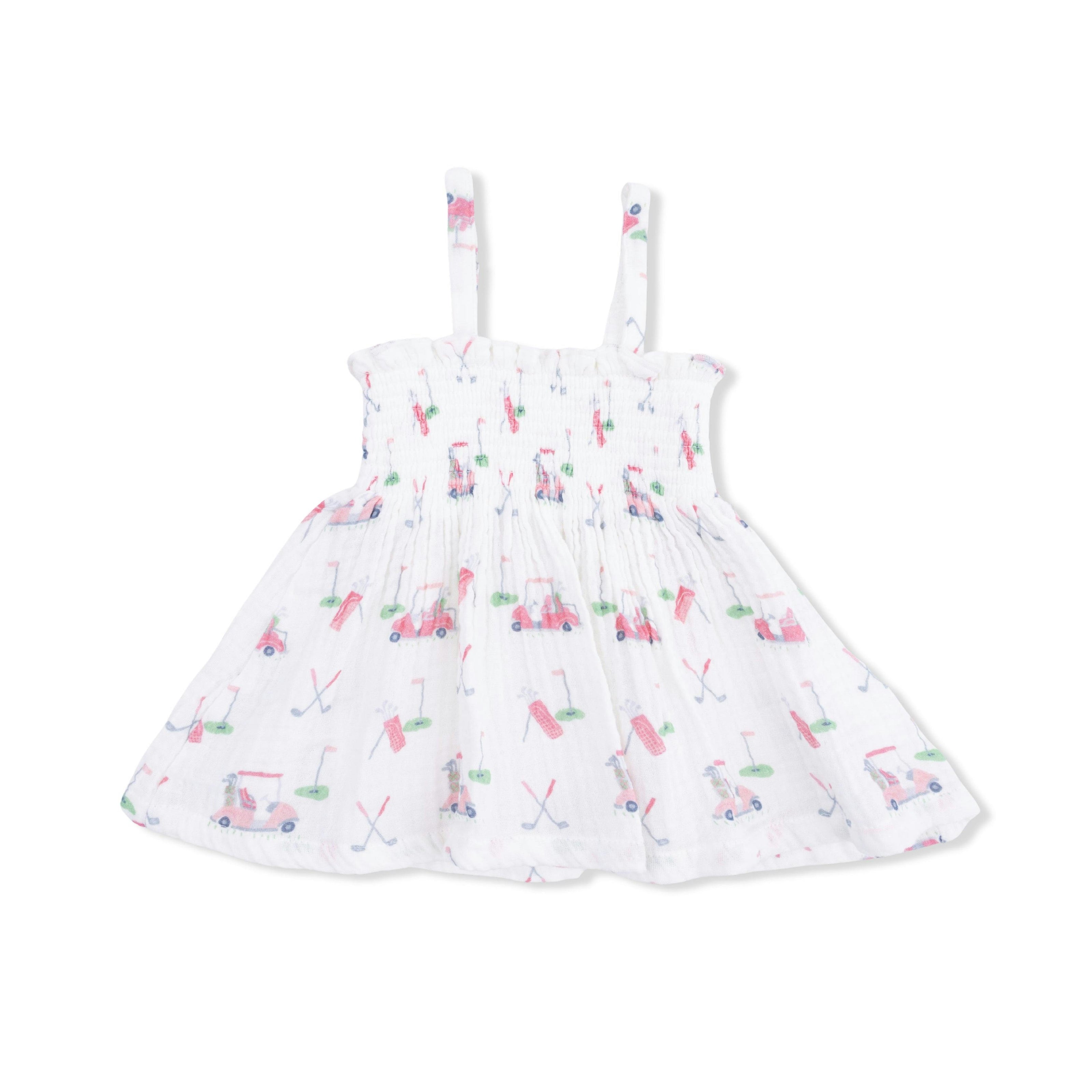 Baby Golf Carts Pink - Smocked Top with Bloomer