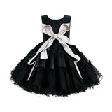 Black Sleeveless Bow Madrona Dress