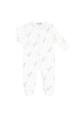 Pink Elephant Zipper Footie