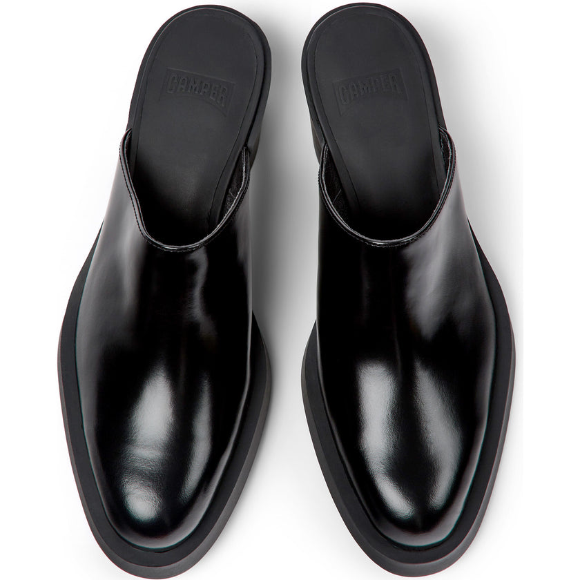 Women's Bonnie Leather Mules, Black