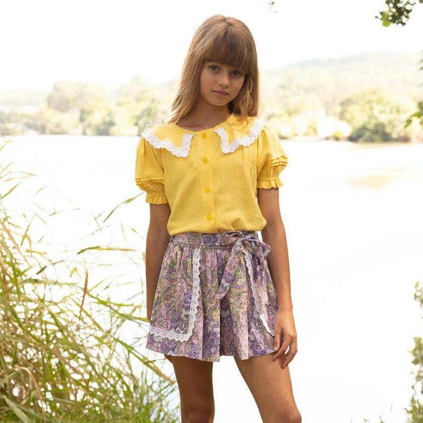 Cotton Shorts with Belt