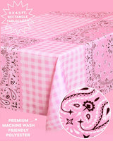 Cowgirl Tablecloth - washable tablecloth