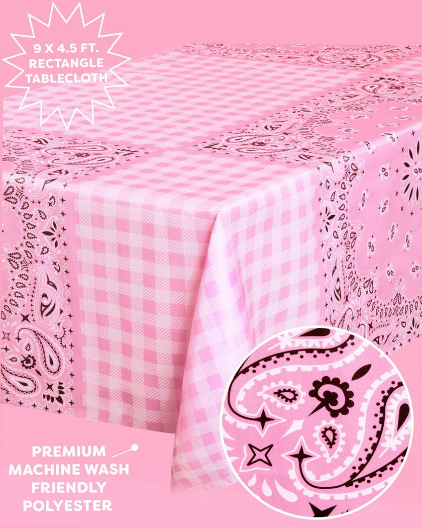 Cowgirl Tablecloth - washable tablecloth