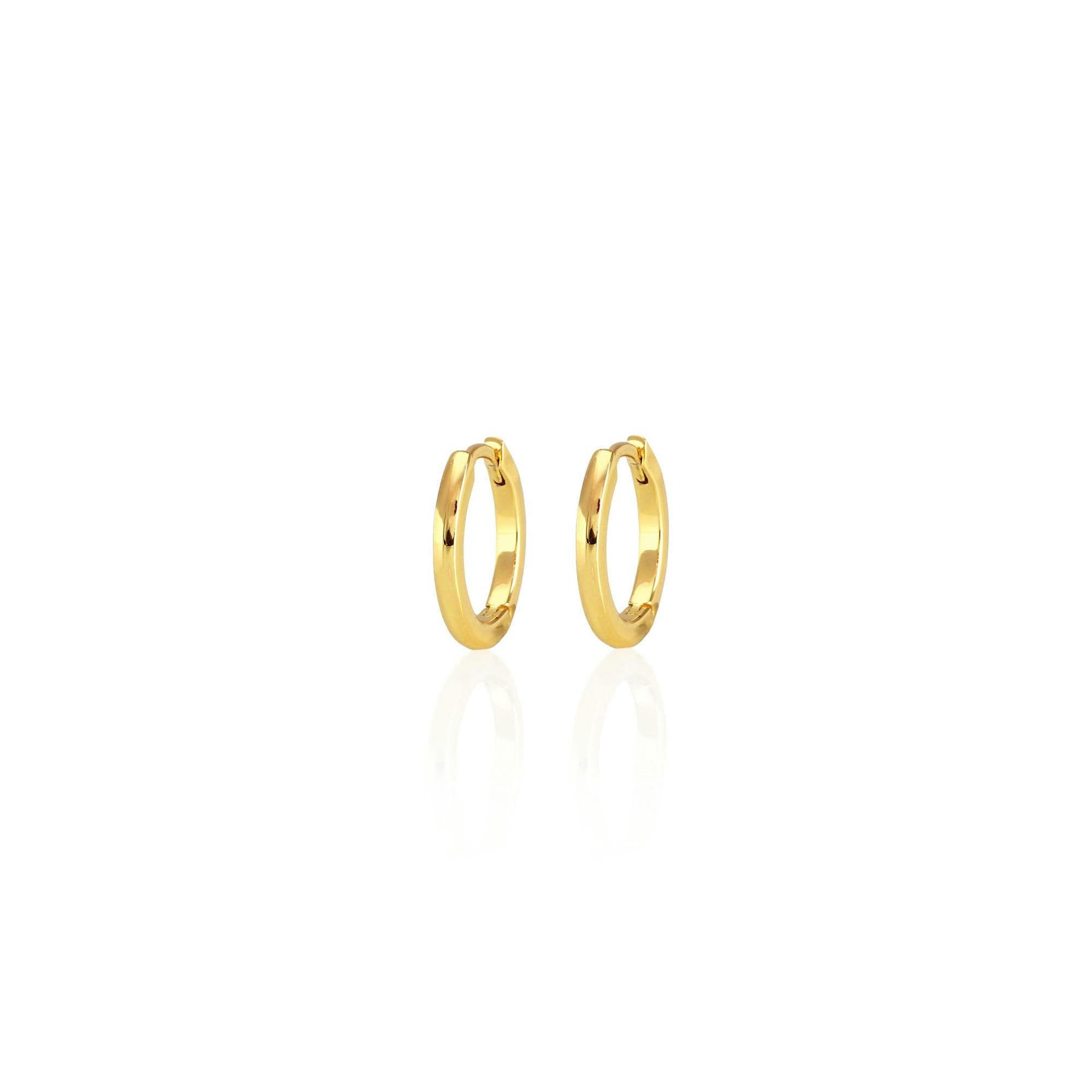 Classic 12mm Hinged Huggie Hoop Earrings