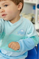 Velour Knit Set with Cars