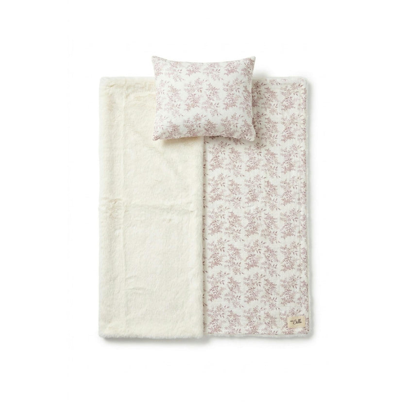 Gauze And Fur Blanket And Pillow Set